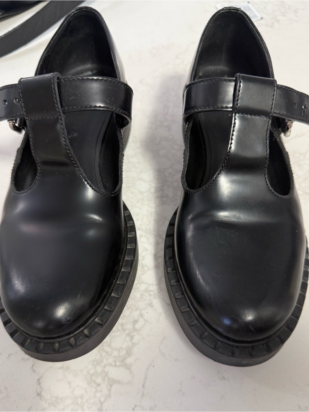 Prada Black Mary Jane Loafers - 38/US 9 - Picture 2 of 7
